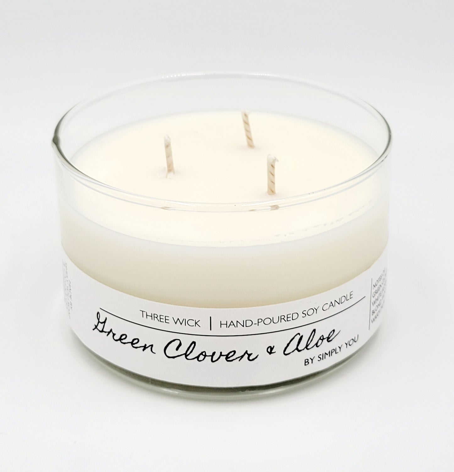 Green Clover & Aloe 3 Wick Soy Candle