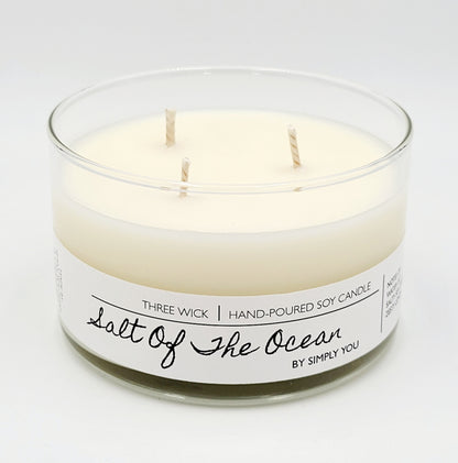 Salt of the Ocean 3 Wick Soy Candle