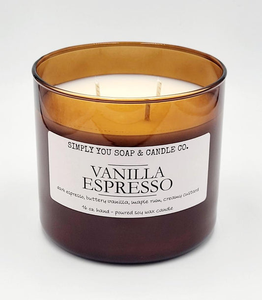 Vanilla Espresso 3 Wick Soy Candle