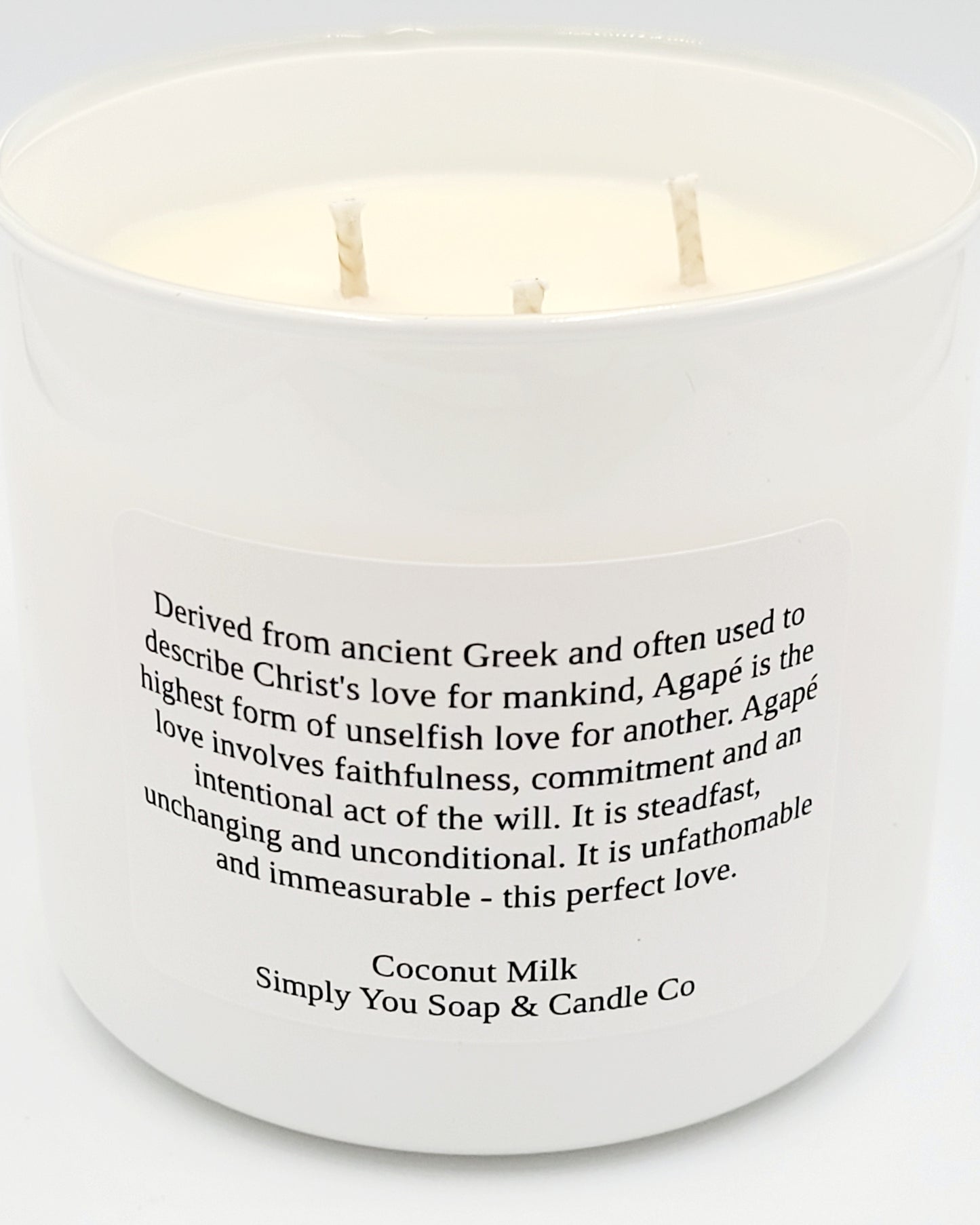 Agape 3 Wick Soy Candle