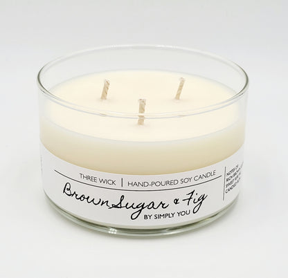 Brown Sugar & Fig 3 Wick Soy Candle