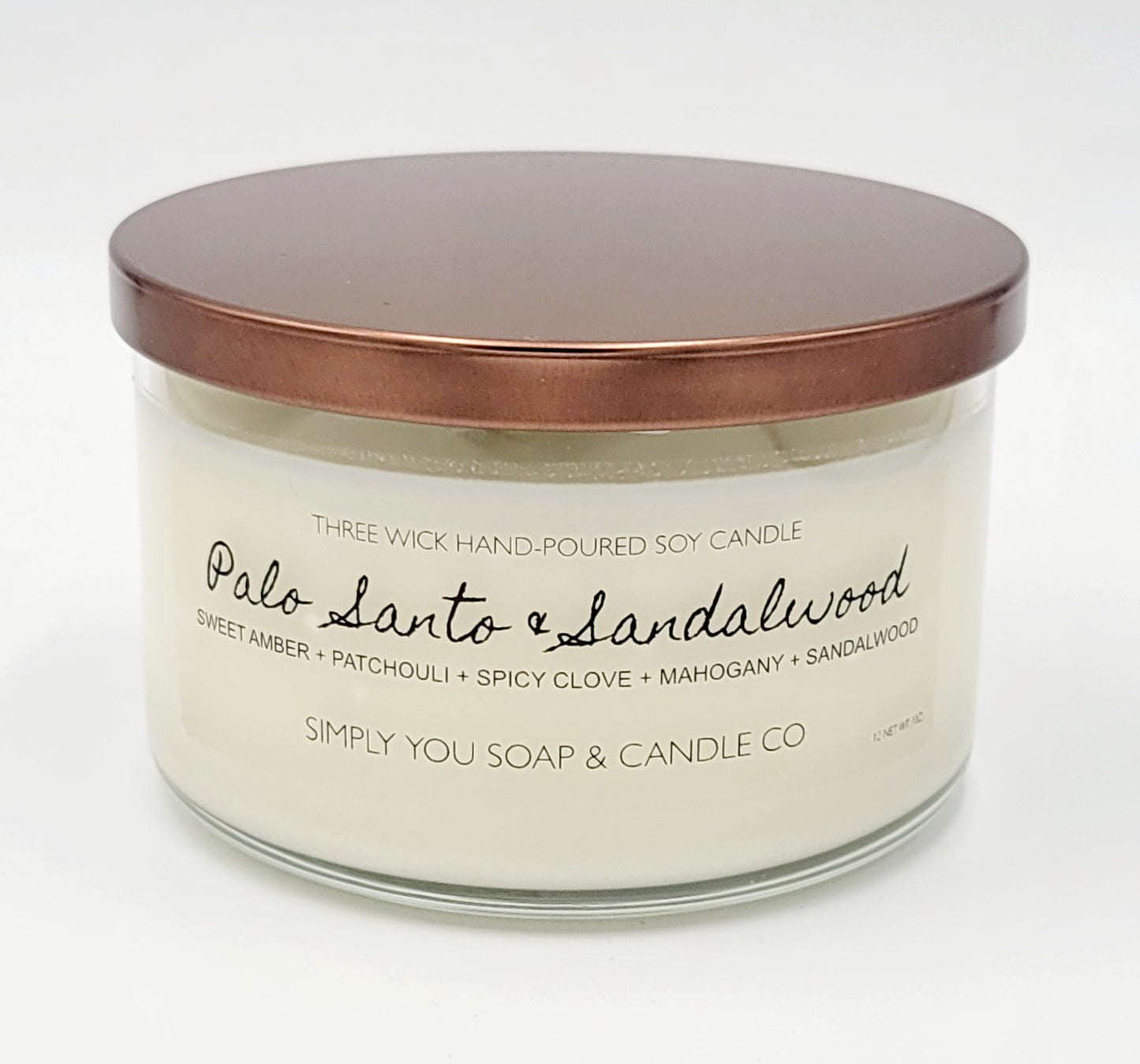 Palo Santo & Sandalwood 3 Wick Soy Candle