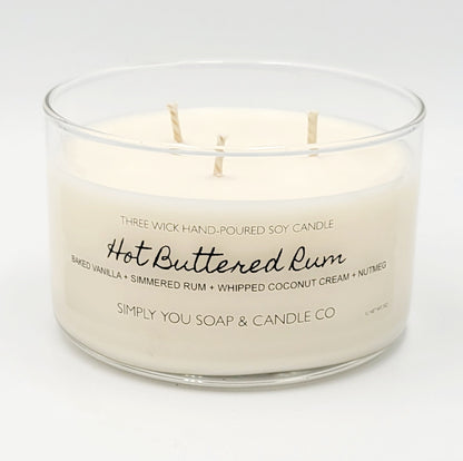 Hot Buttered Rum 3 Wick Candle