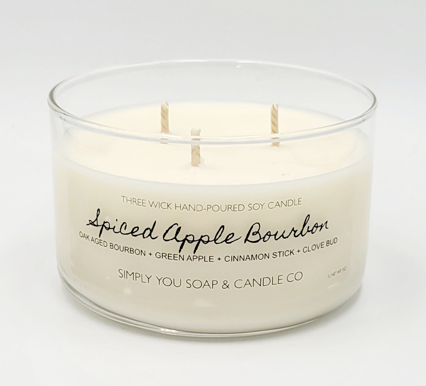 Spiced Apple Bourbon 3 Wick Candle