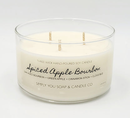 Spiced Apple Bourbon 3 Wick Candle