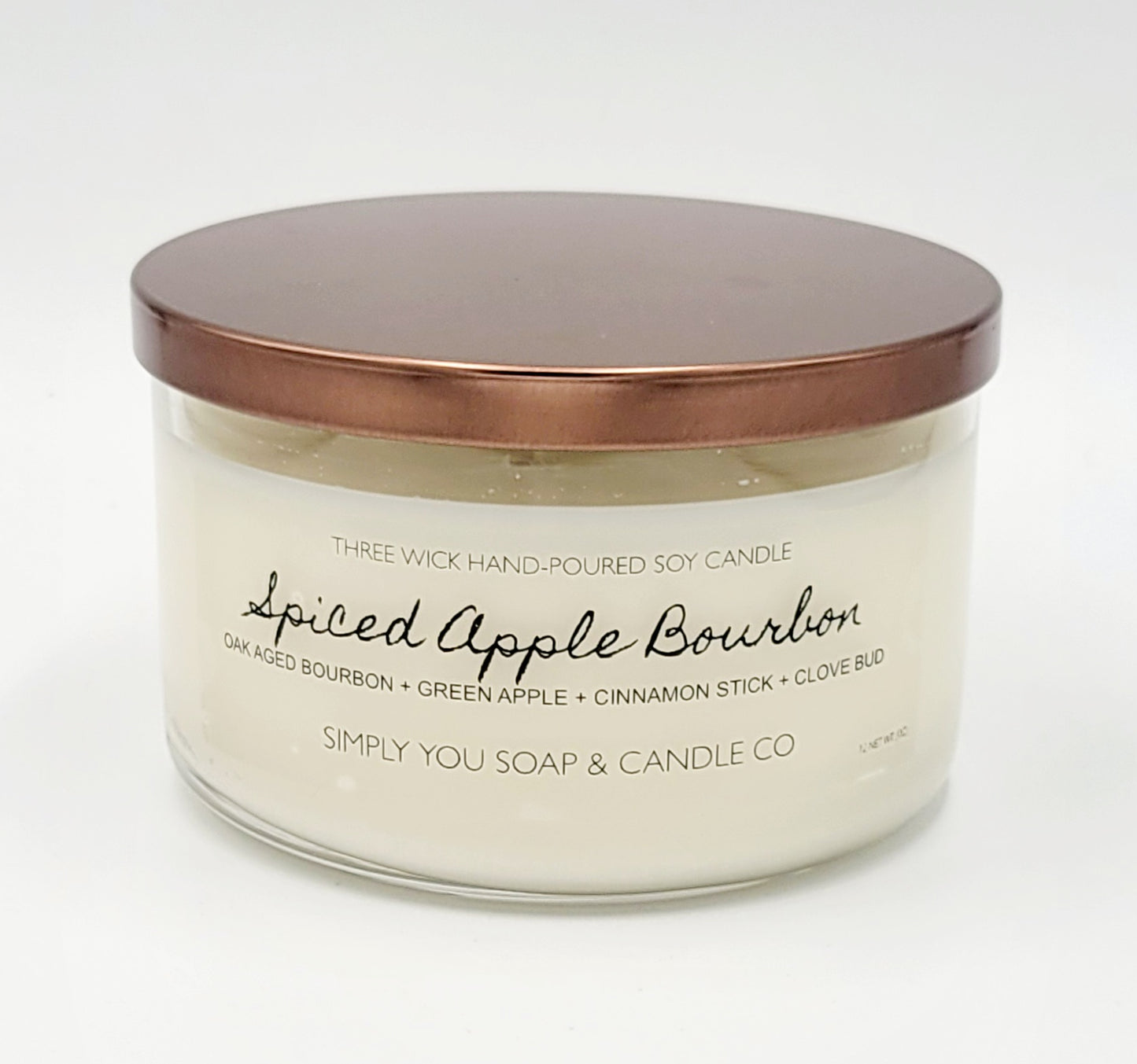 Spiced Apple Bourbon 3 Wick Candle