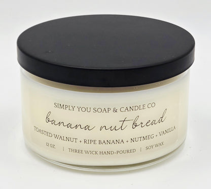 Banana Nut Bread 3 Wick Candle