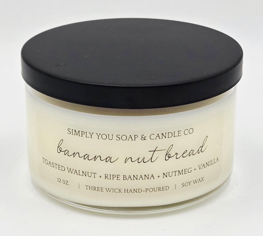 Banana Nut Bread 3 Wick Candle
