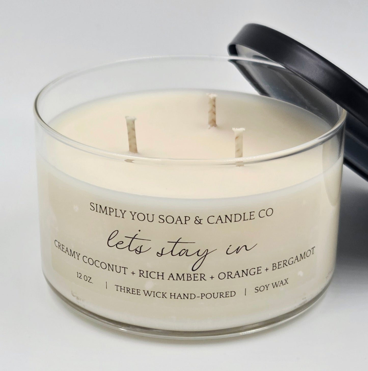 Let's Stay In 3 Wick Soy Candle