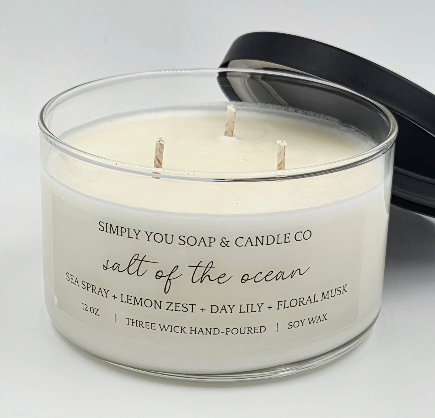 Salt of the Ocean 3 Wick Soy Candle