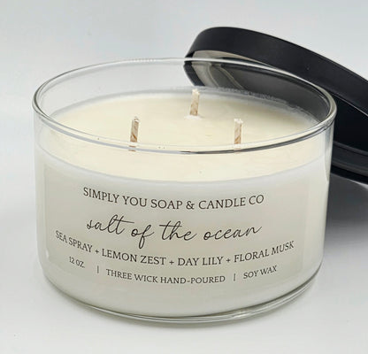 Salt of the Ocean 3 Wick Soy Candle