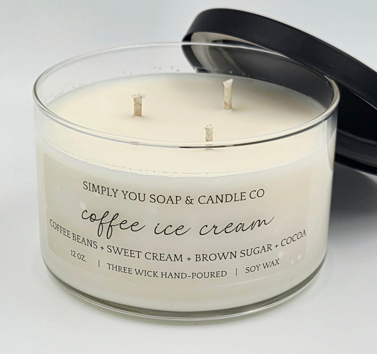 Coffee Ice Cream 3 Wick Soy Candle