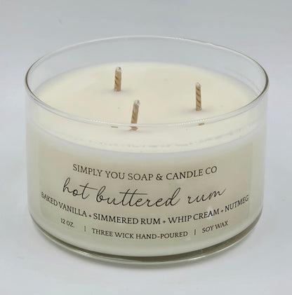 Hot Buttered Rum 3 Wick Candle