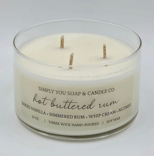 Hot Buttered Rum 3 Wick Candle