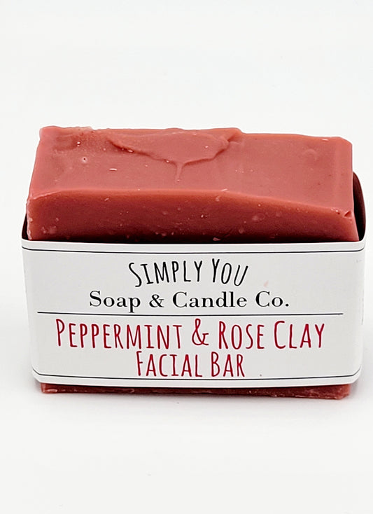 Peppermint & Rose Clay Facial Soap